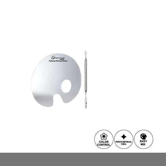 Glamorous Face Foundation & Base Mixing Palette with Spatula Stainless Steel
